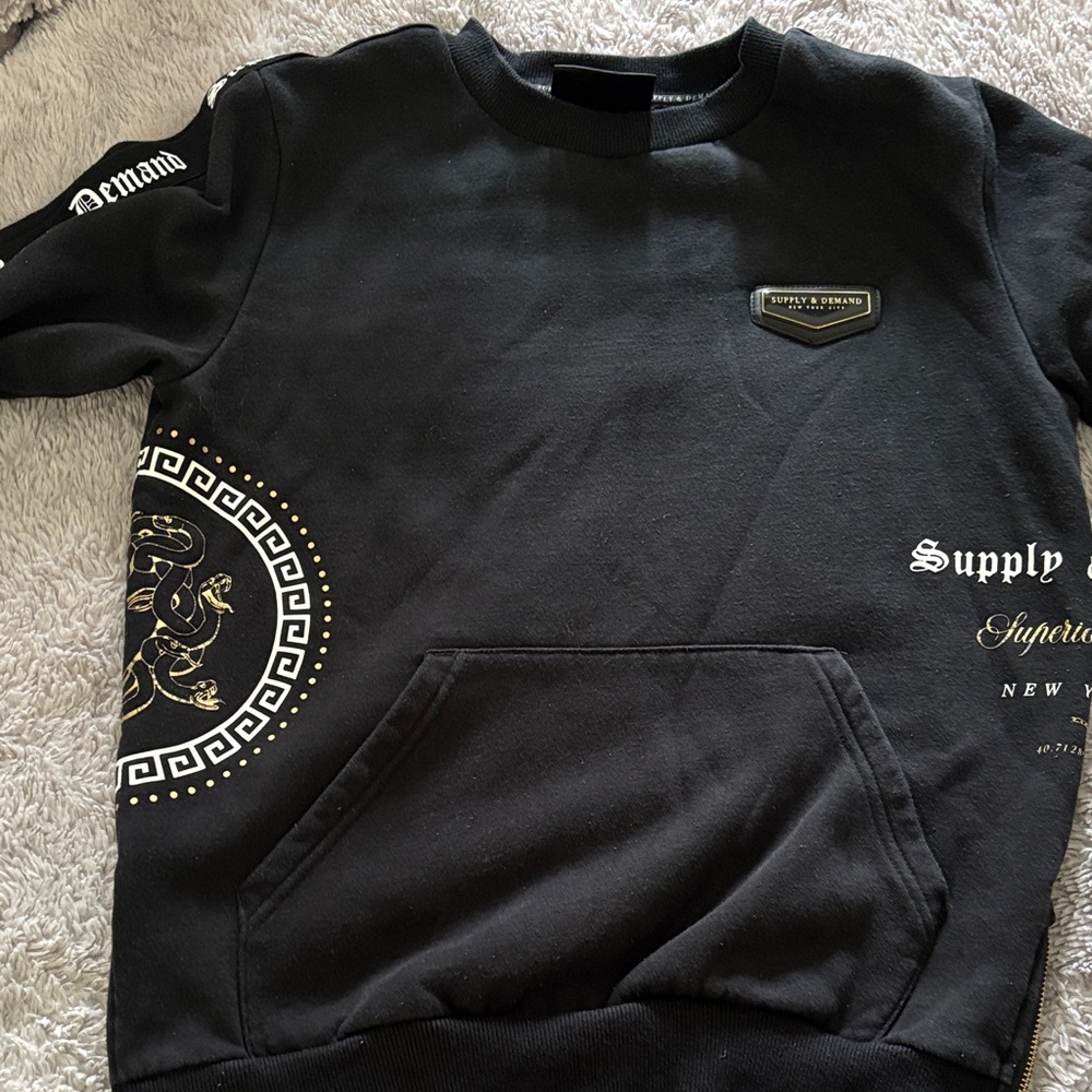 Kids Black Graphic Sweatshirt